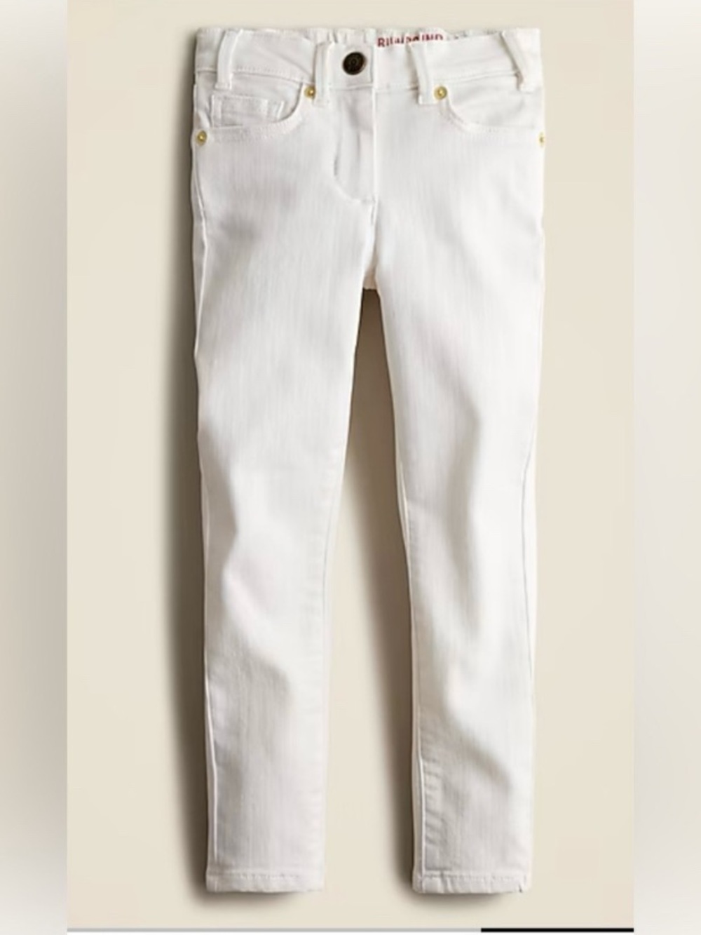 Crewcuts J. Crew Girls White Runaround Jeans Size 10 NWT